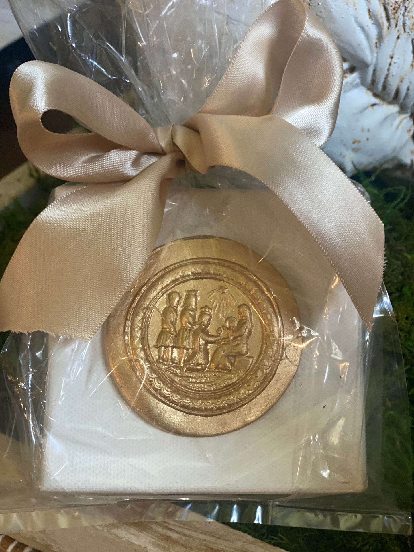 Hand Brushed Gold Leaf Three Kings Canvas Art