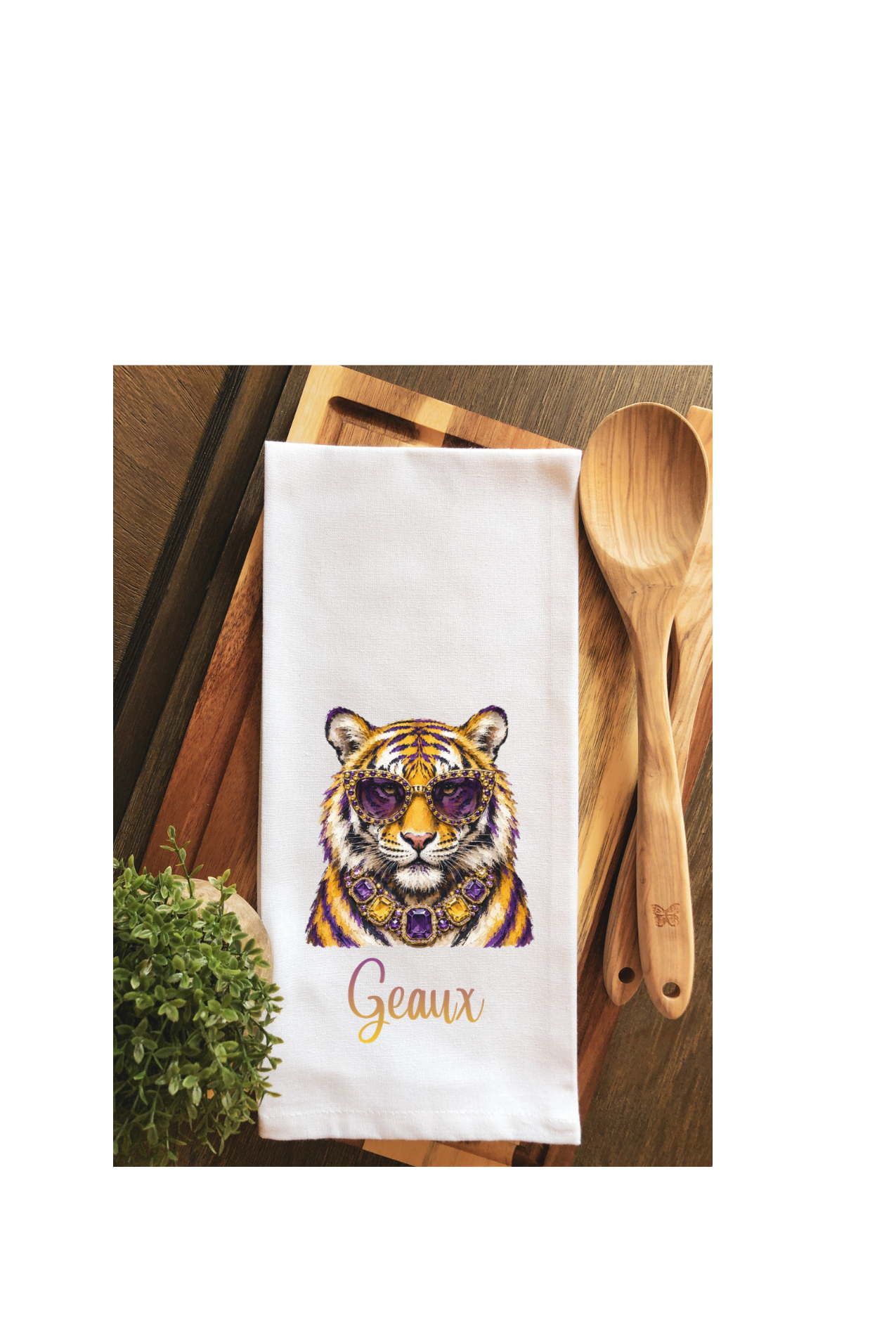 Boujee Gameday Tiger Tea Towel