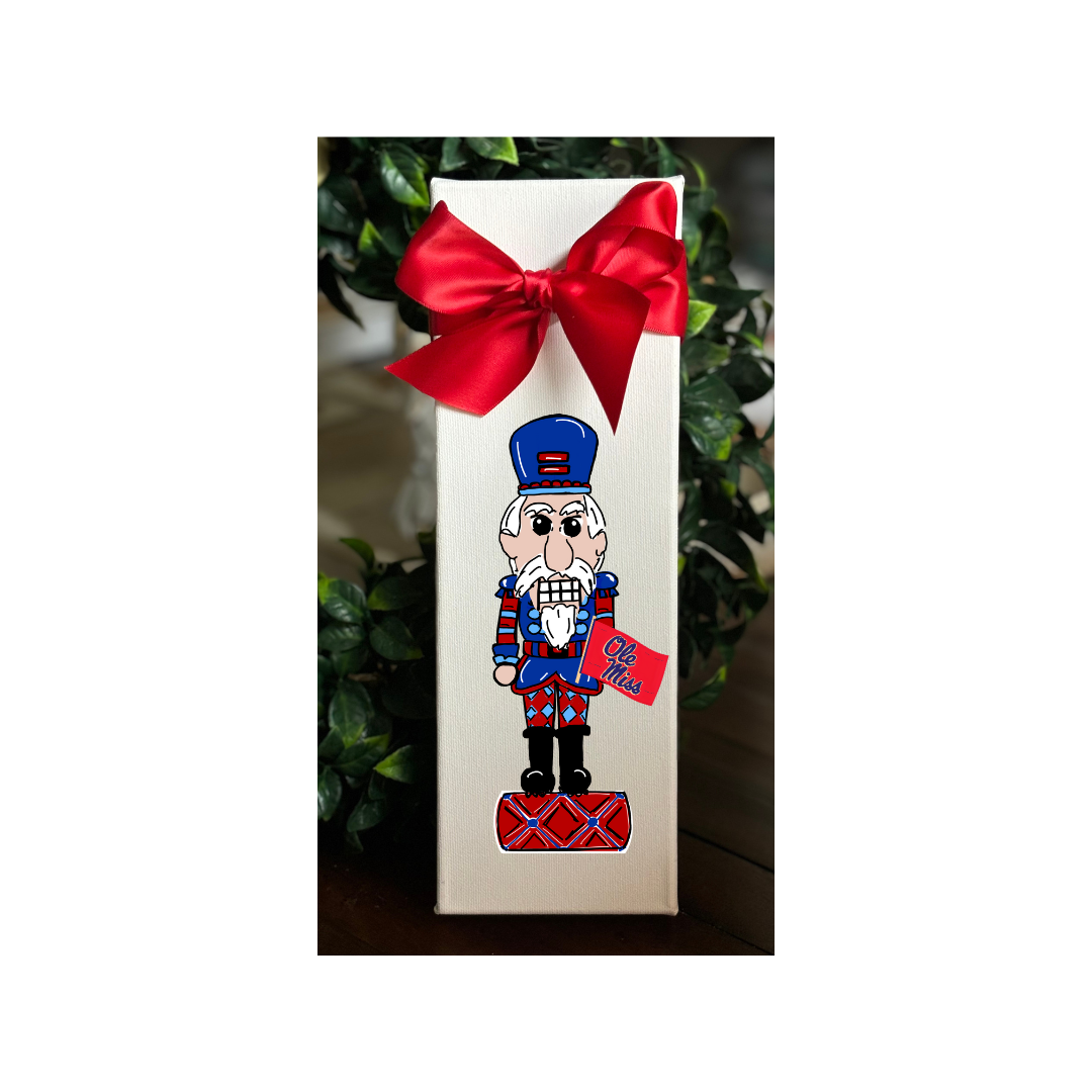 Ole Miss Colonel Reb Gameday Nutcracker Canvas
