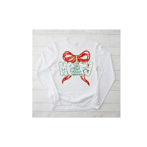 Merry Coquette Christmas Tree Christmas Tshirt