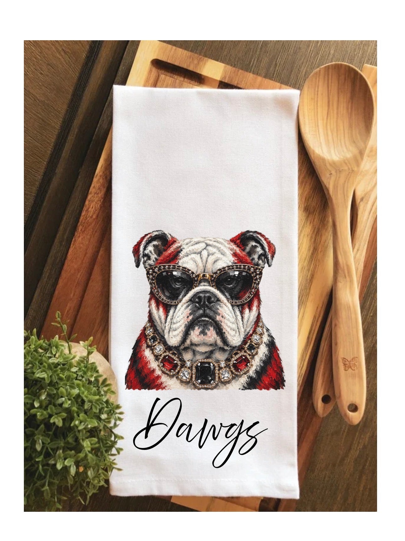 Boujee DAWGS Gameday Tea Towel