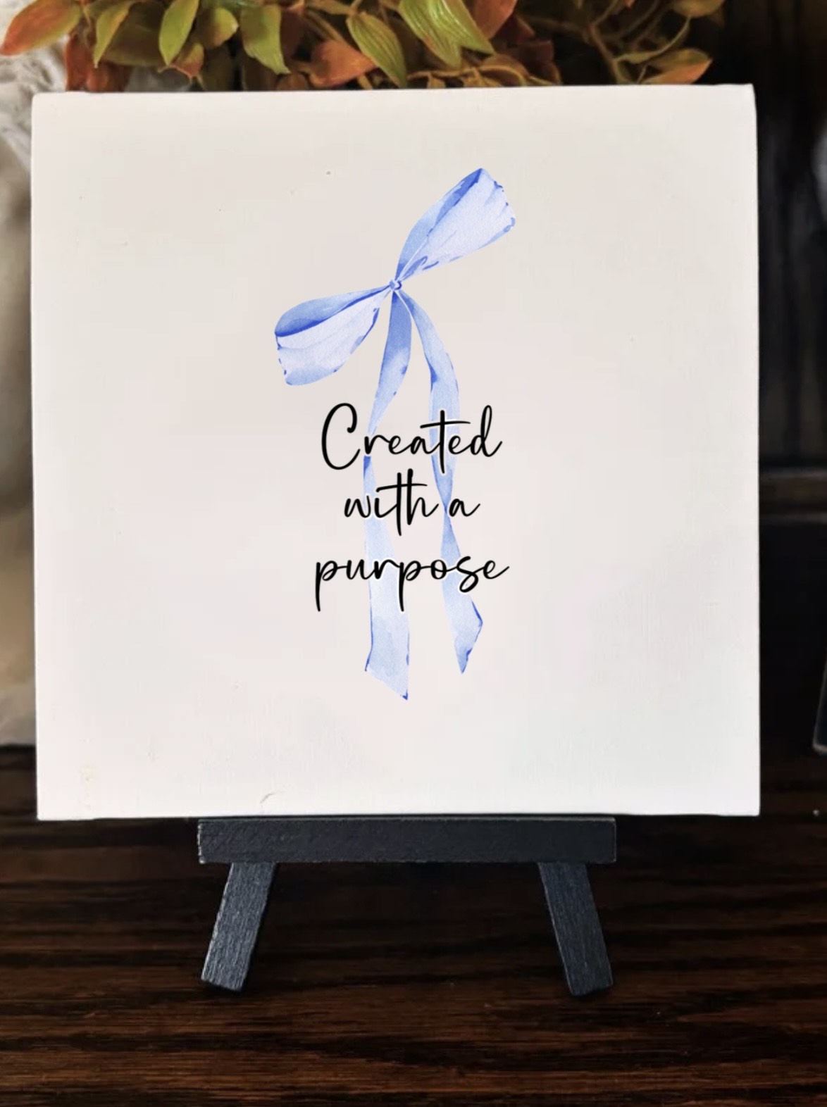 Blue Coquette Created with Purpose Canvas with Easel