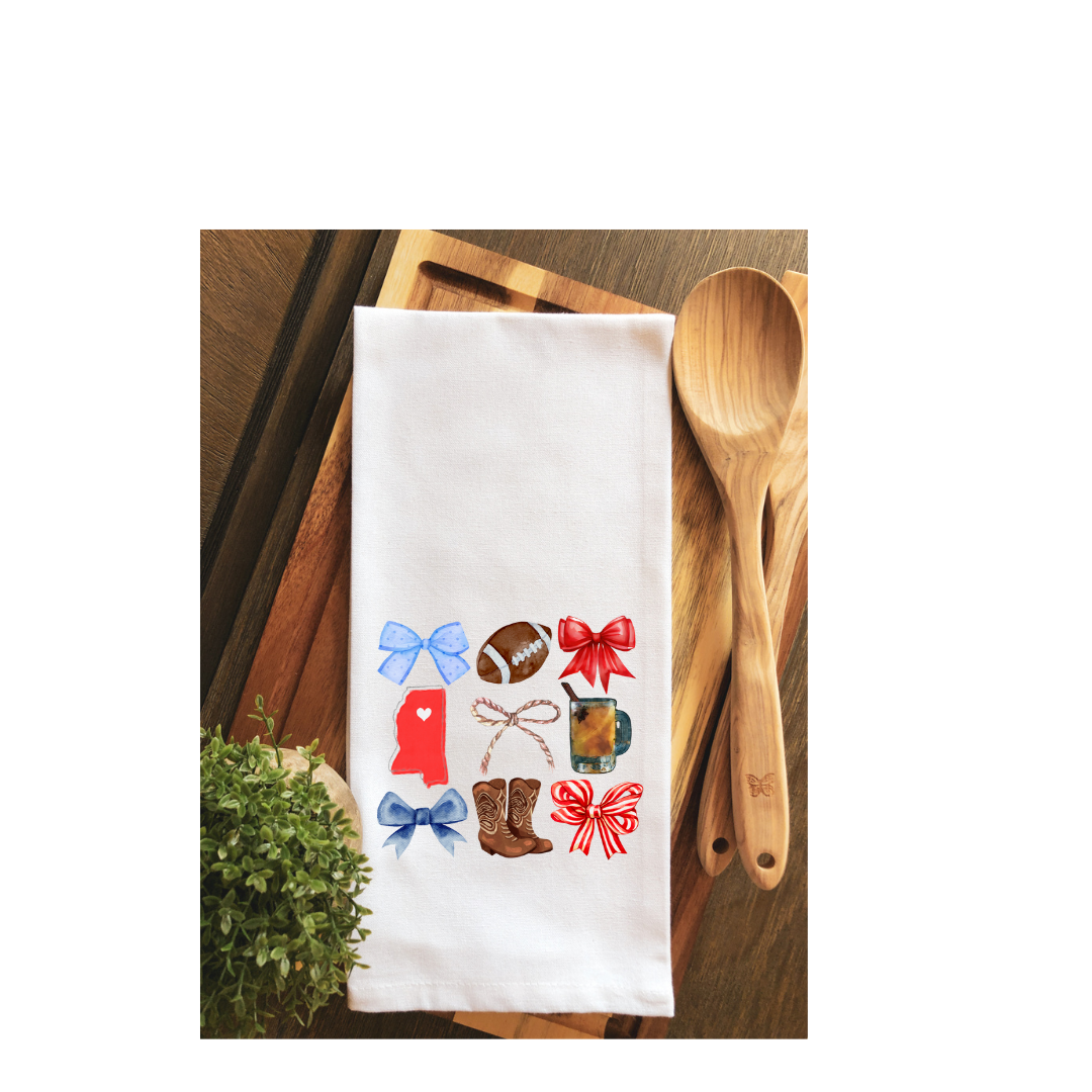 Ole Miss Gameday Collage Tea Towel - Kitchen Towel