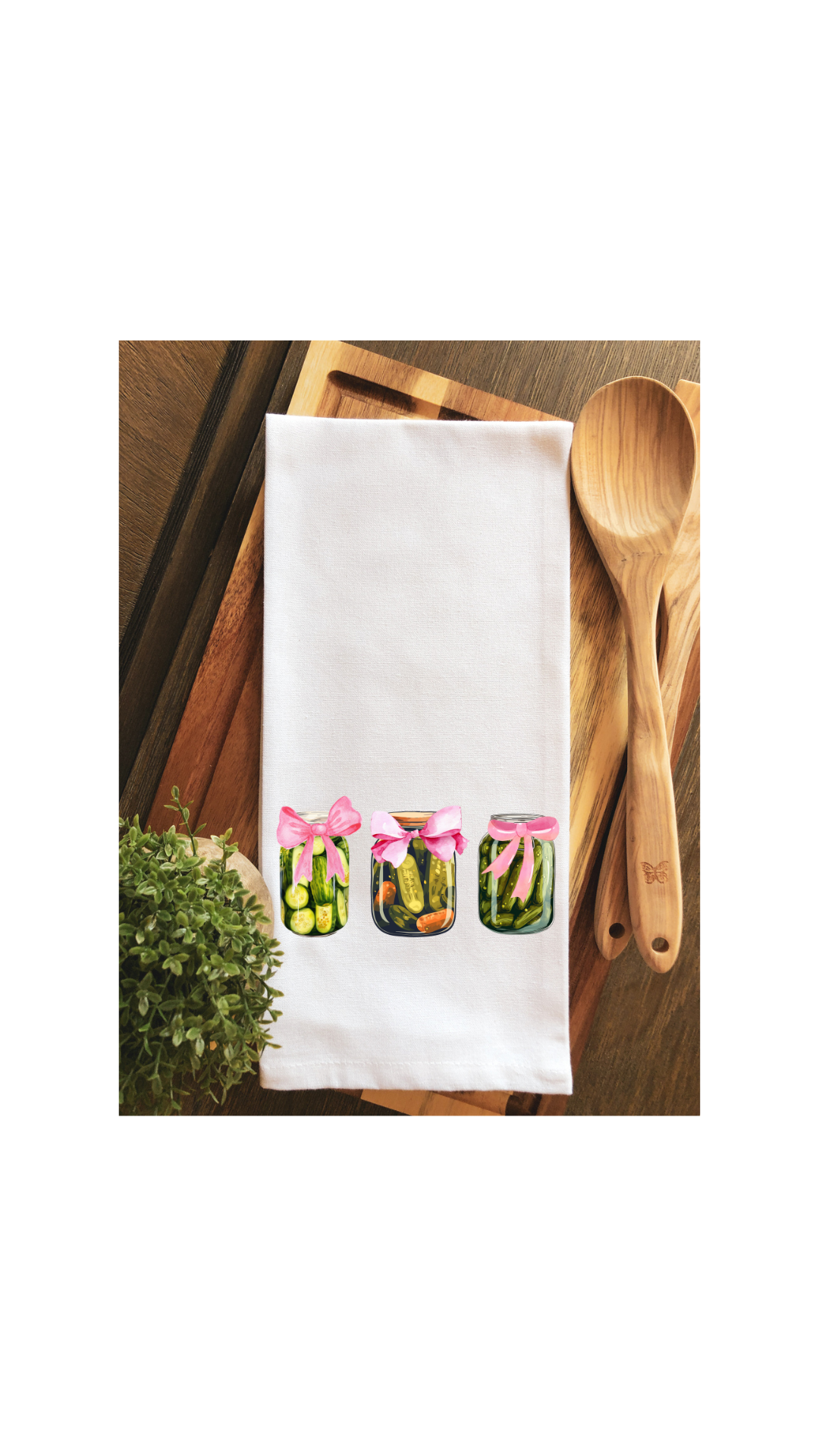Coquette Vintage PIckle Jars Tea Towel - Kitchen Towel