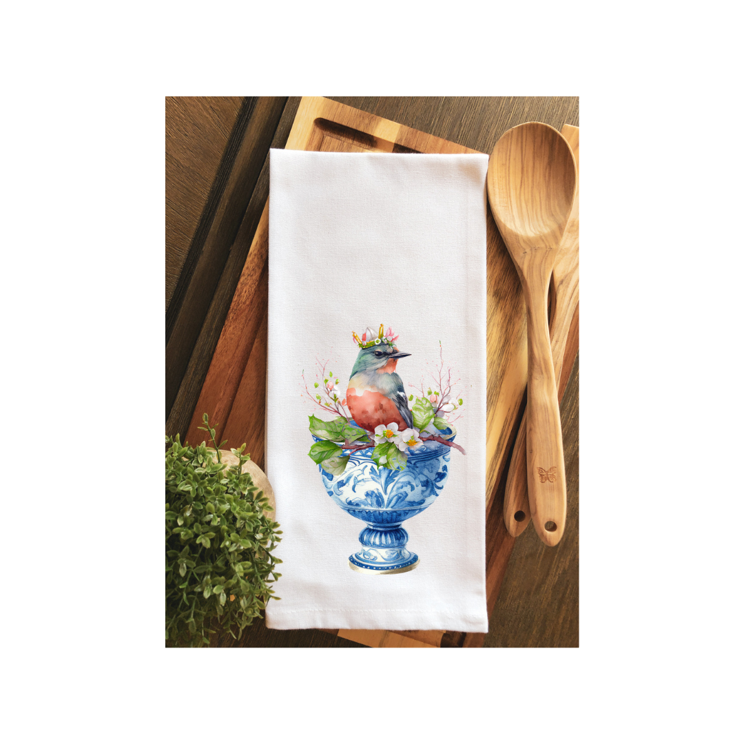 Chinoiserie Royal Bird Tea Towel