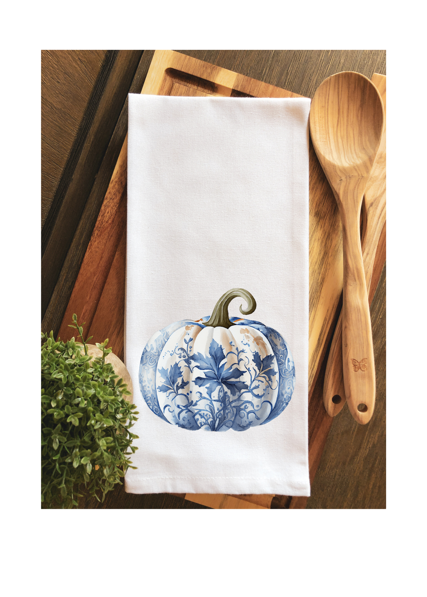 Chinoiserie Pumpkin Tea Towel ~ Hand Towel