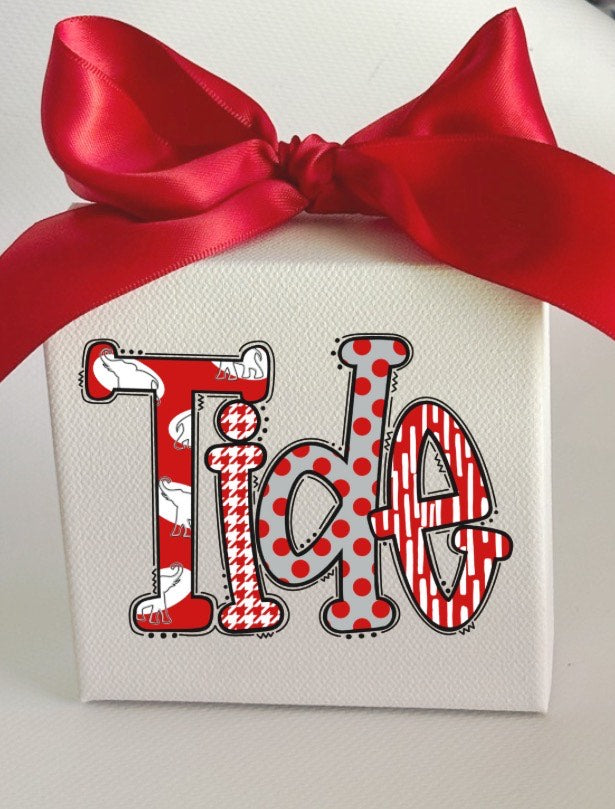 ROLL TIDE Alabama Gameday Canvas - Dorm Decor