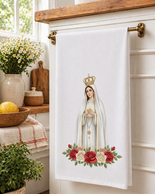 Our Lady of Fatima Tea Towel