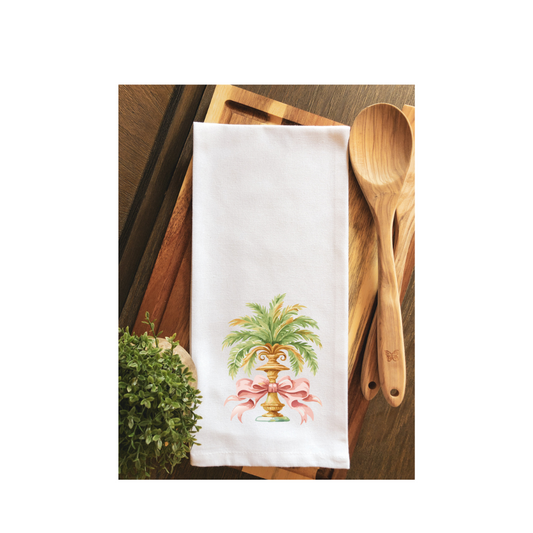 Coquette Palm Tree Garden Topiary Tea Towel - Hand Towel