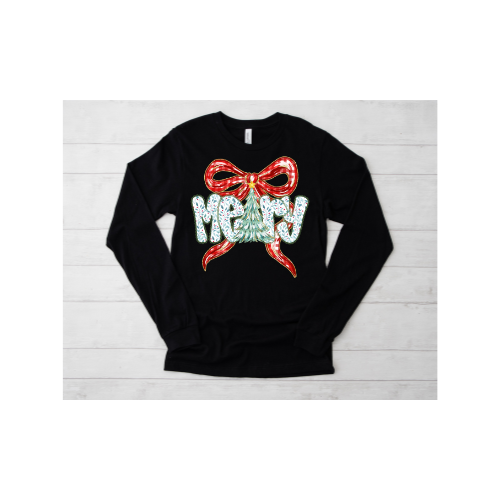 Merry Coquette Christmas Tree Christmas Tshirt