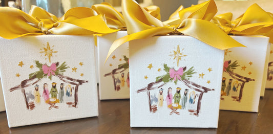 Christmas Nativity 4 x 4 Canvas Art