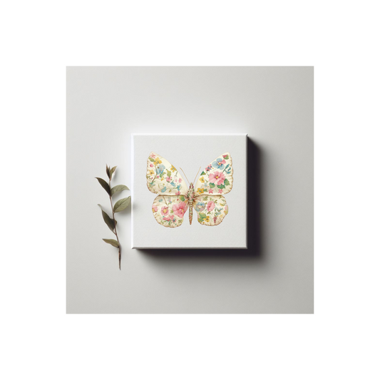Floral Spring Butterfly Canvas Art