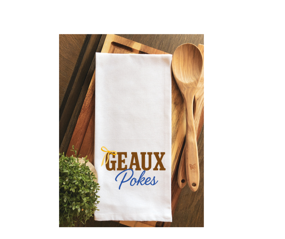 GEAUX Pokes Gameday Tea Towel