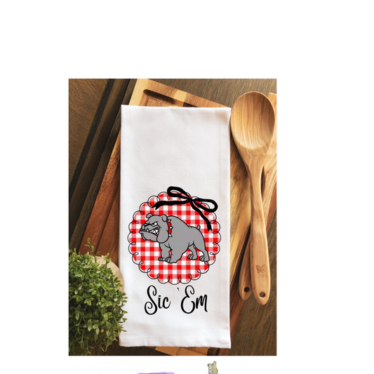 Georgia Bulldogs SIC EM Gameday Tea Towel