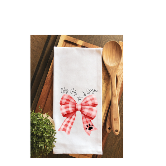Glory Glory to Georgia Gameday Tea Towel
