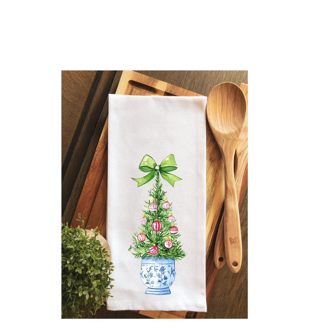 Grand Millineal Topiary Chinoiserie Tea Towel