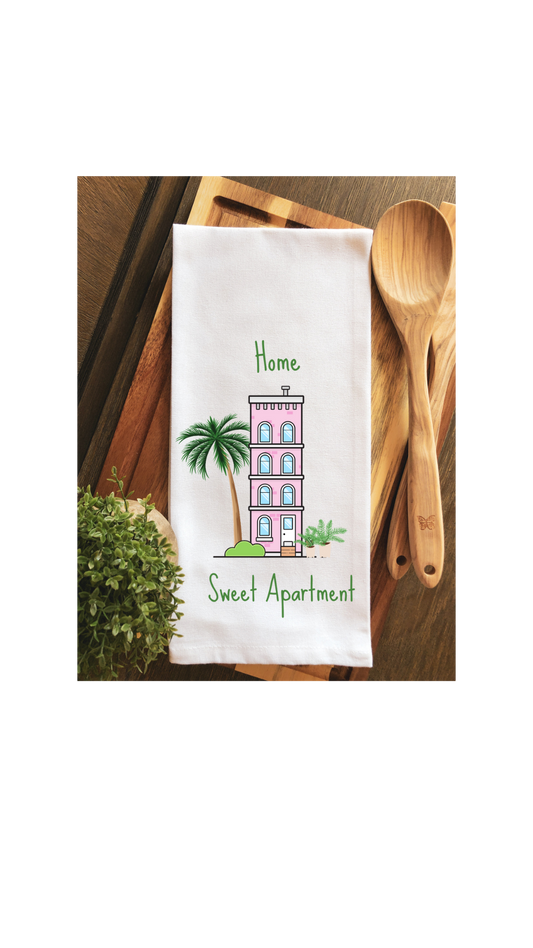 Home Sweet Apartment Tea Towel - Hand Towel