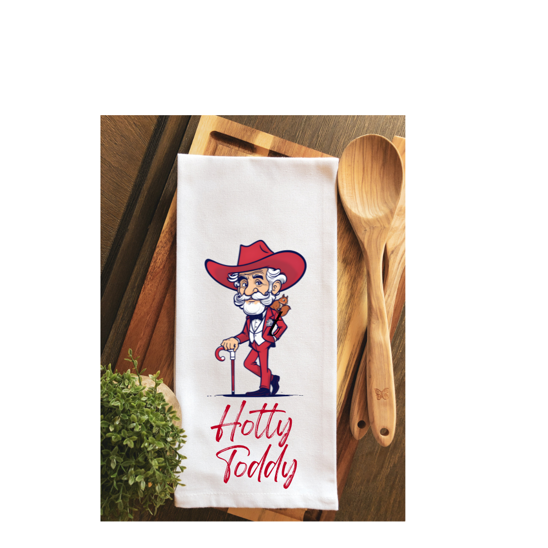 Colonel Reb Hotty Toddy Gameday Tea Towel ~ Kitchen Towel
