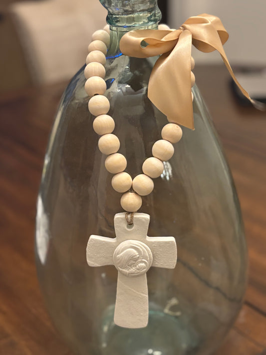 Mary and Jesus Intaglio Cross Blessing Beads