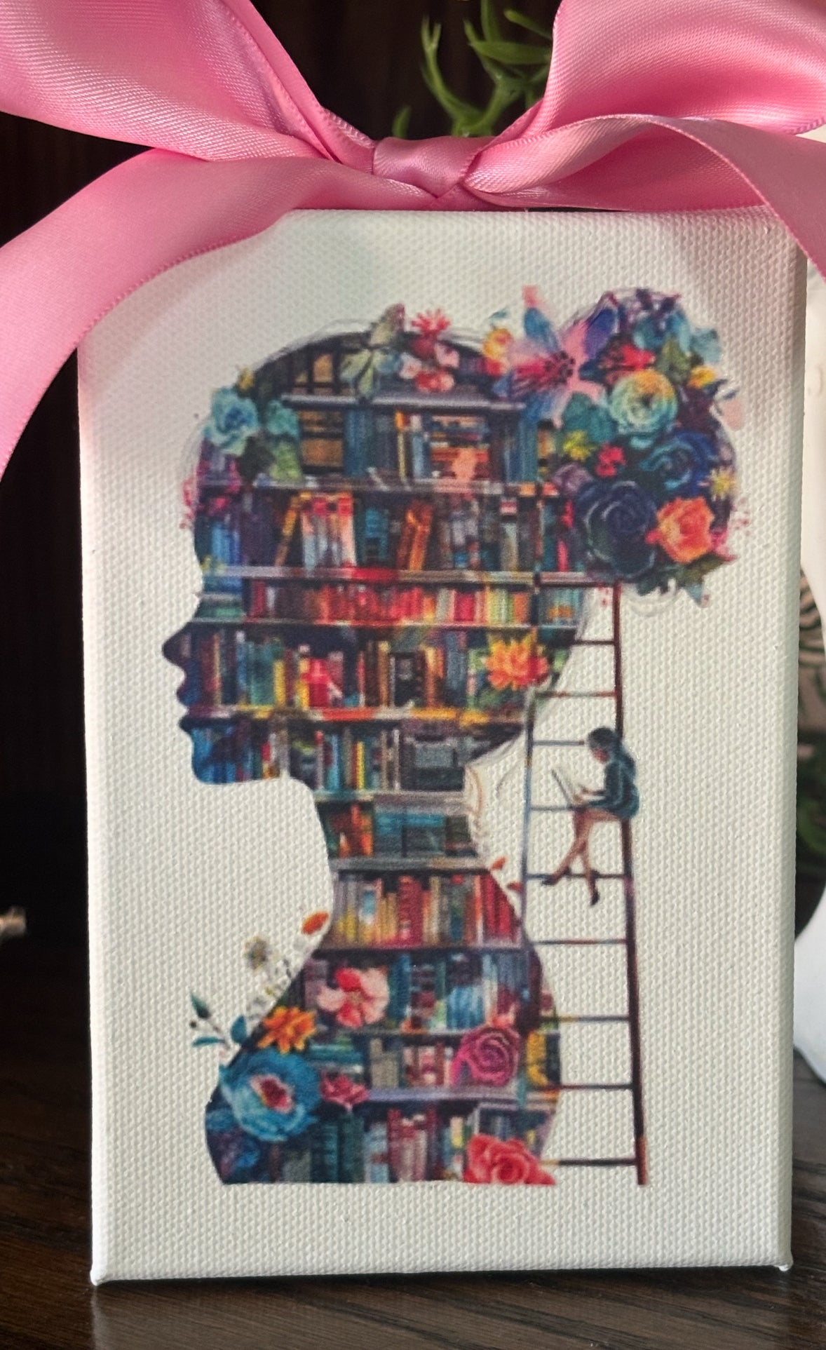 Artsy Girl Who Loves Books Canvas Art