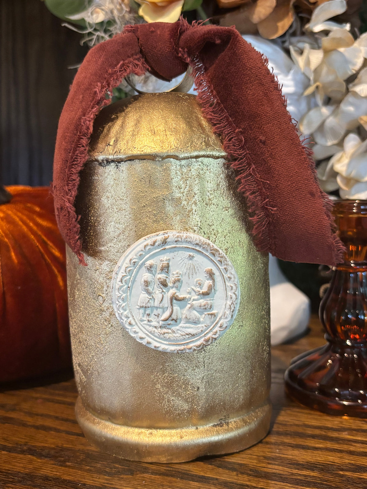 Vintage Inspired Intaglio Christmas Bells