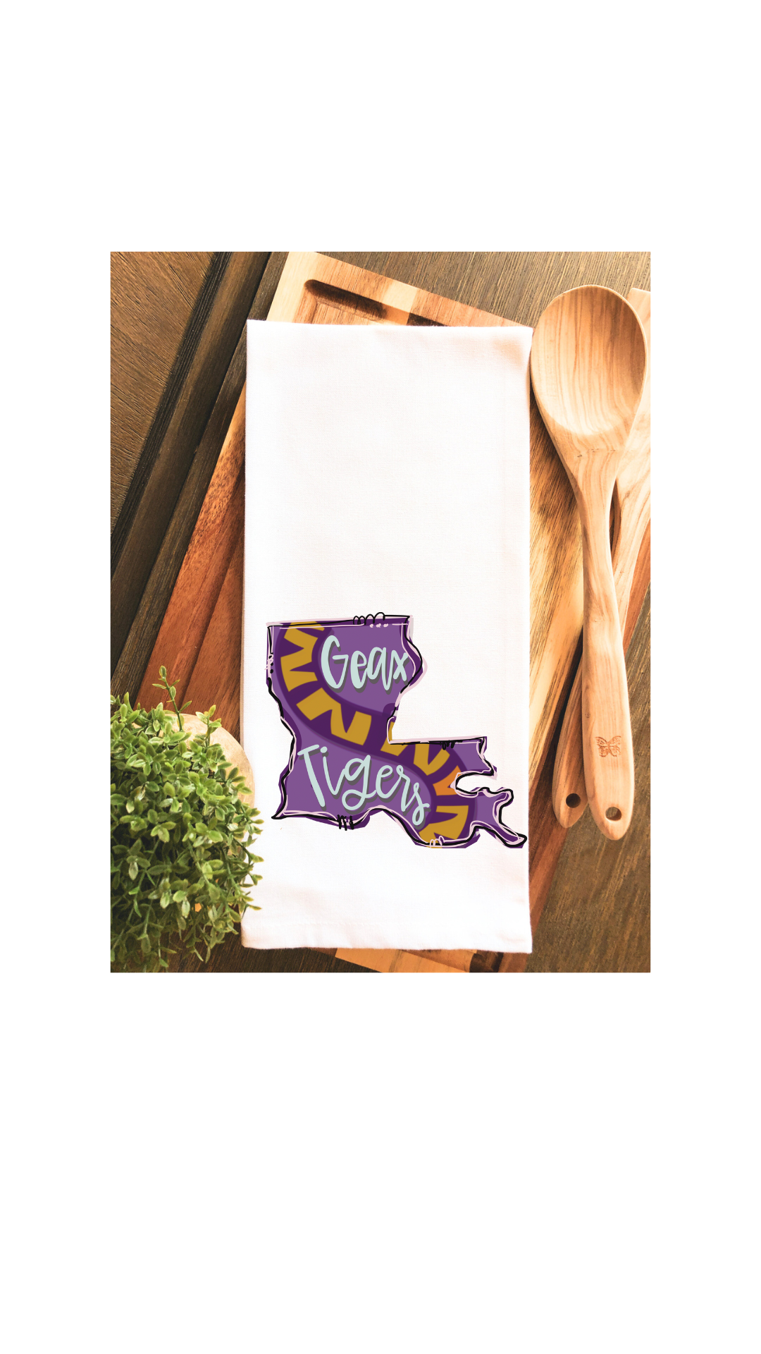 Louisiana GEAUX TIGERS Gameday Tea Towel - Hand Towel