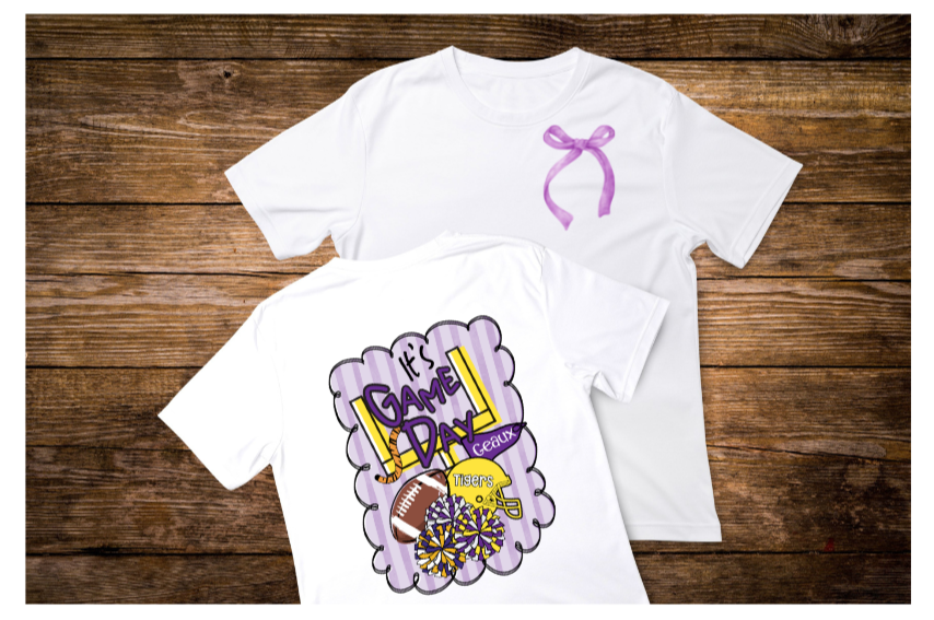 Preppy Purple and Gold It's GAMEDAY Tee