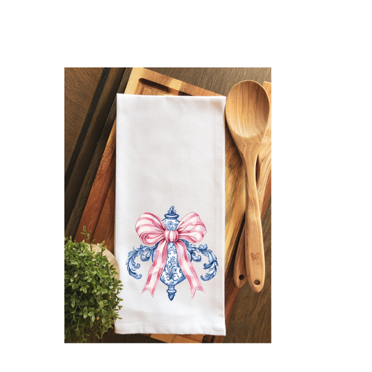 Preppy Southern Coquette Fleur de LIs Tea Towel - Hand Towel