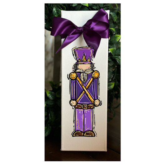 Purple & Gold Heaux, Heaux, Geaux Nutcracker Canvas Art