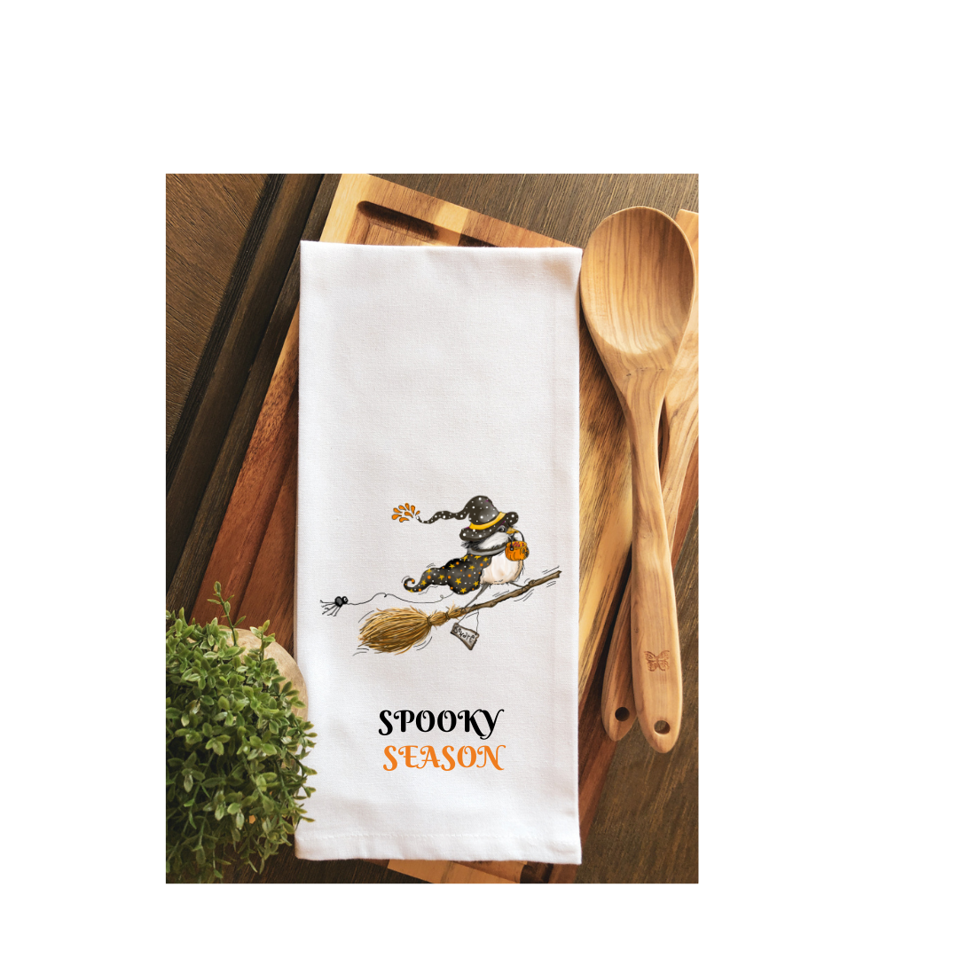 Whimiscal Spooky Season Halloween Tea Towel - Hand Towel