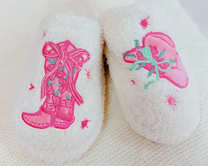 Preppy Western Cozy Loung Slippers